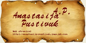 Anastasija Pustivuk vizit kartica